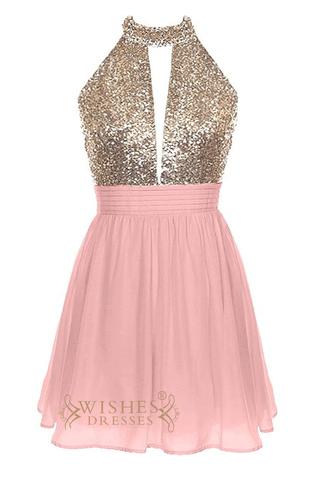 Affordable bicolor short Prom Dress AM421