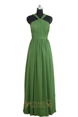 Affordable Green Floor Length Bridesmaid Dress   AM458
