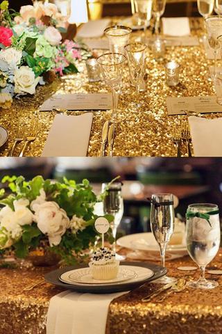 Sequins Tablecloth For Wedding Decoration 51*78 Inch AM534